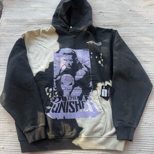 Darc Sport x Marvel Punisher “Solid Pierce” Hoodie – Castle Gray Acid Wash